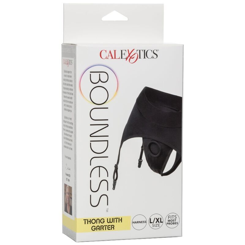 CALIFORNIA EXOTICS - BOUNDLESS THONG MIT GARTER L/XL