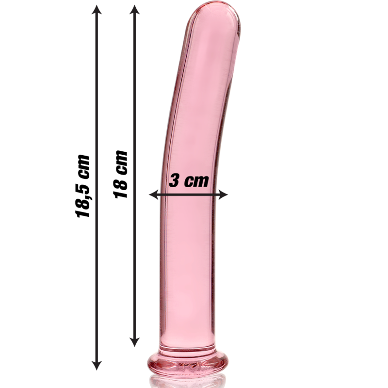 NEBULA SERIES BY IBIZA - MODELL 17 DILDO BOROSILIKATGLAS 18,5 X 3 CM ROSA
