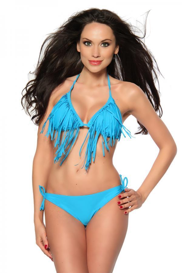 Bikini mit Fransen XL türkis