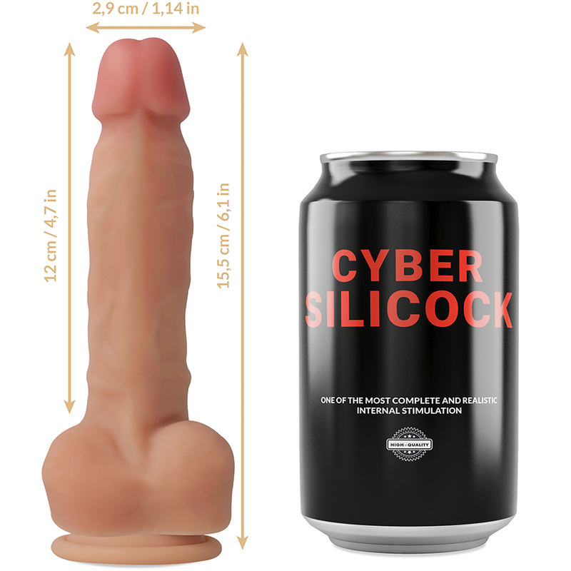 CYBER SILICOCK - STRAP-ON ANSEL MIT 3 RINGEN GRATIS