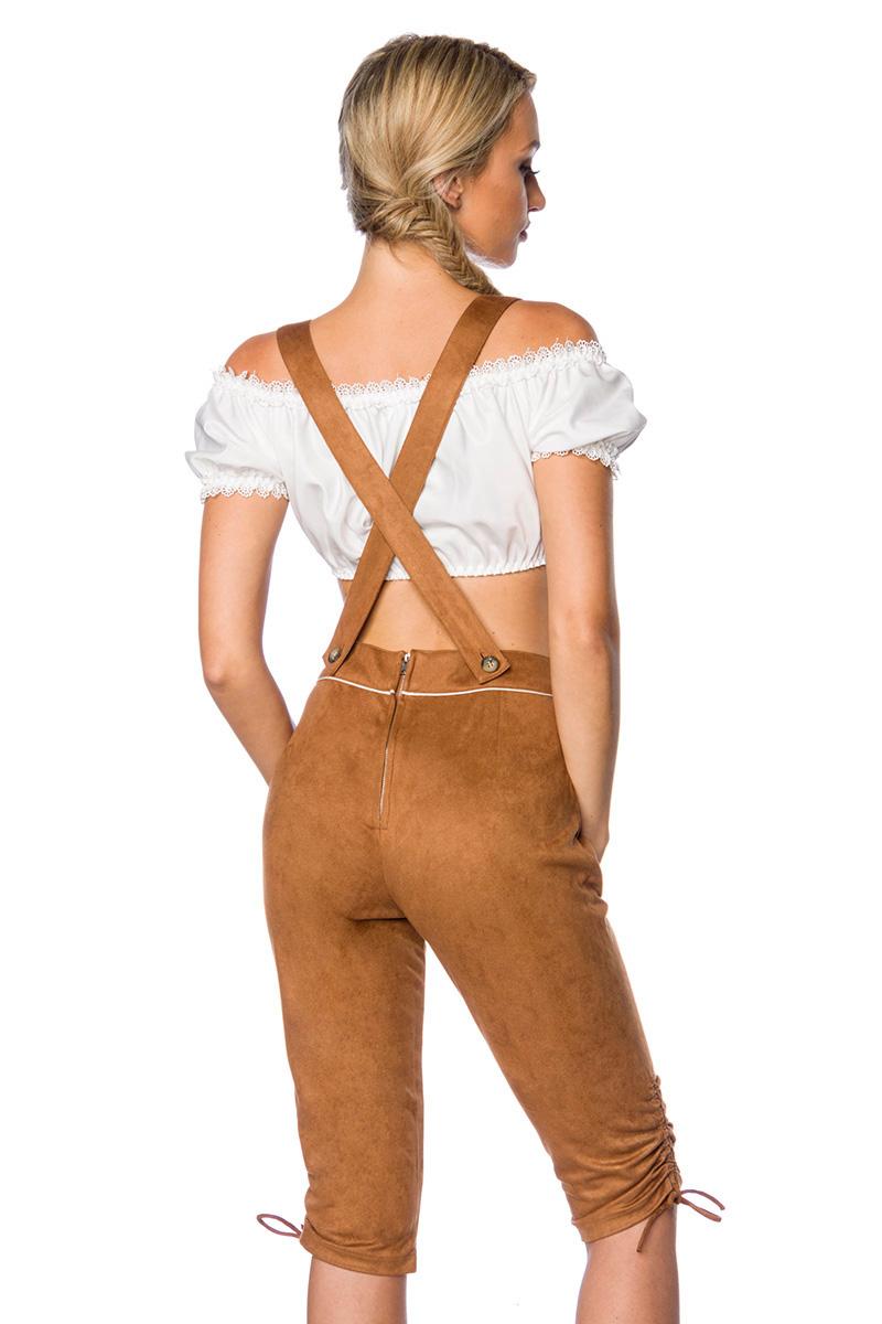 Trachtenhose mit Stickereien braun