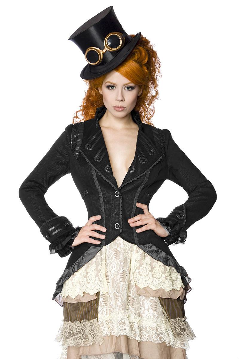 Steampunk-Mantel schwarz 