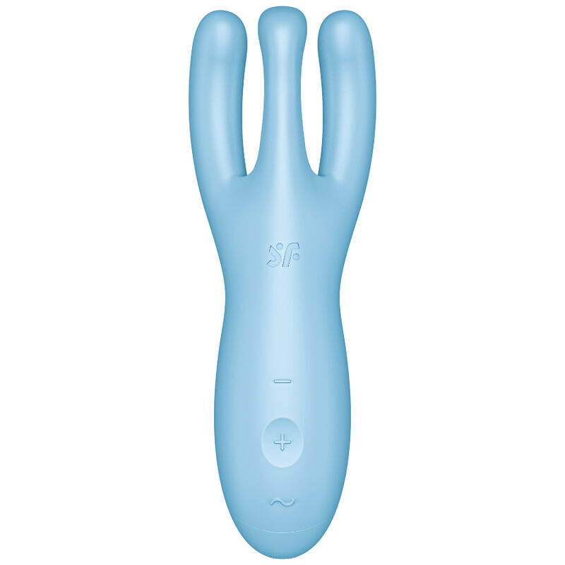 SATISFYER - THREESOME 4 VIBRATORAPP BLAU