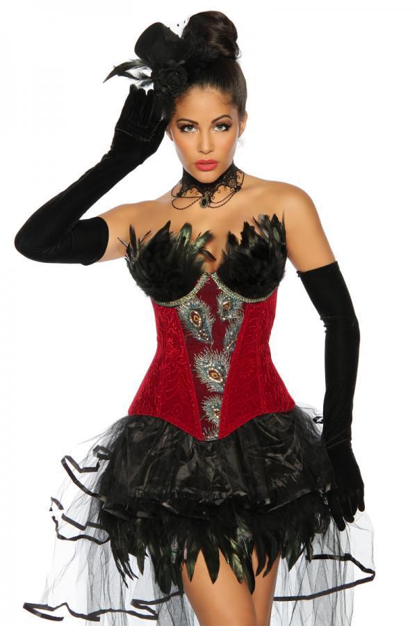 Burlesque-Corsage XL rot