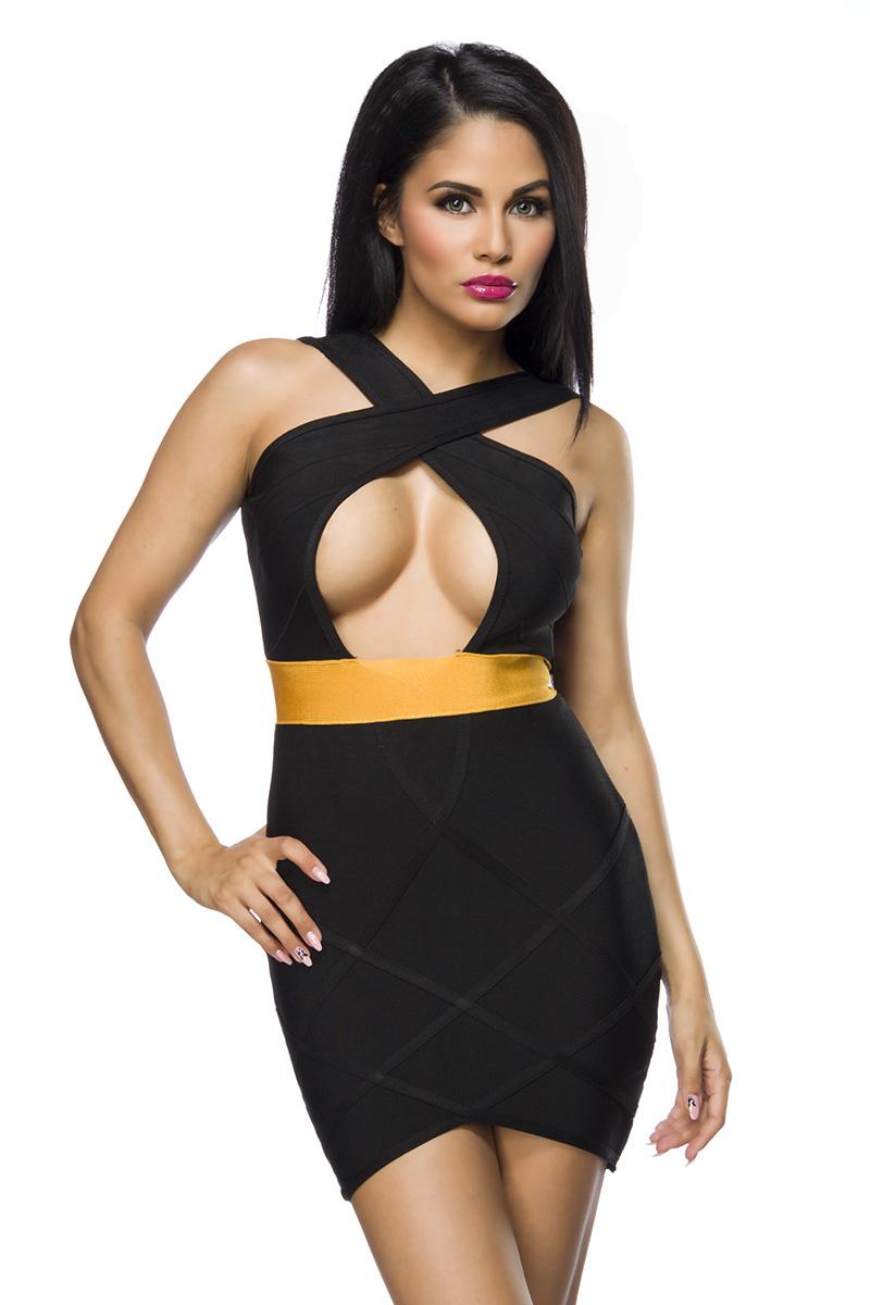 Bandage-Shape-Kleid L schwarz