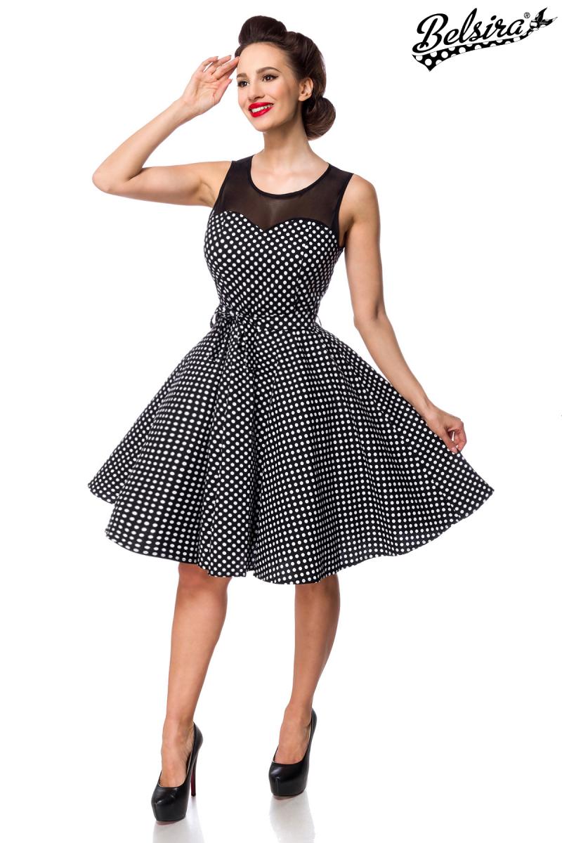 Kleid mit Dots schwarz/weiß