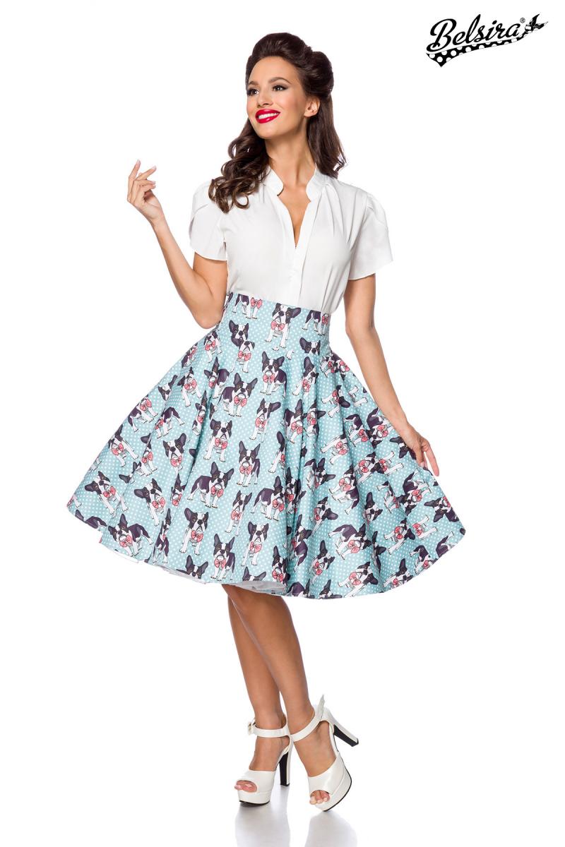 Vintage-Rock blau/schwarz