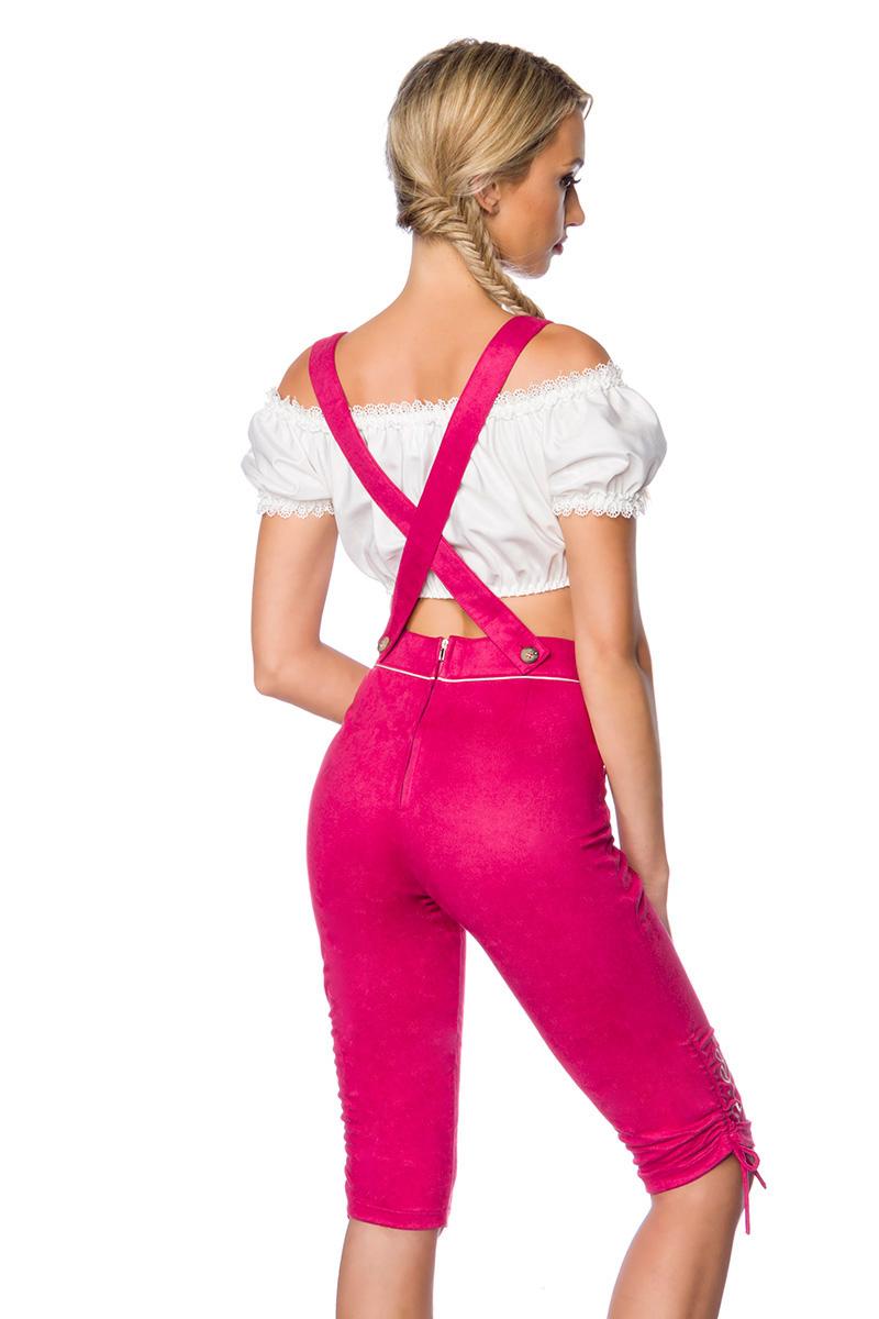 Trachtenhose mit Stickereien pink