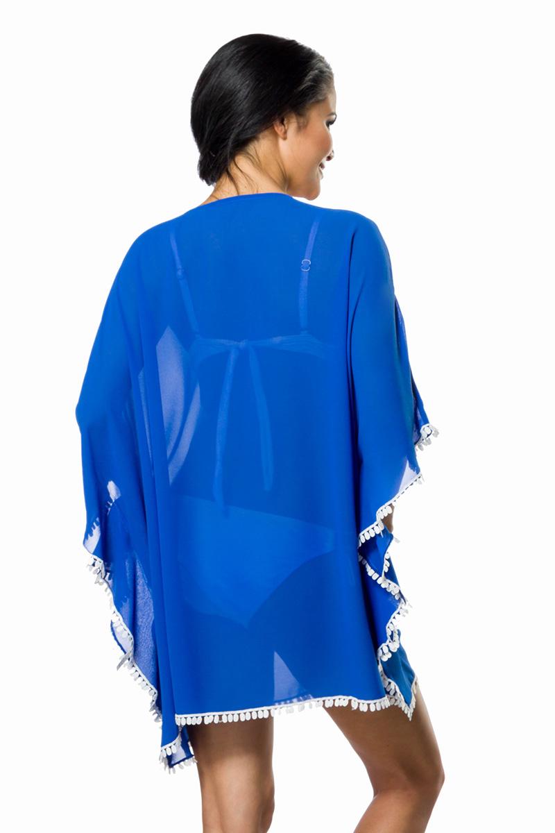 Boho-Tunika XS-L blau