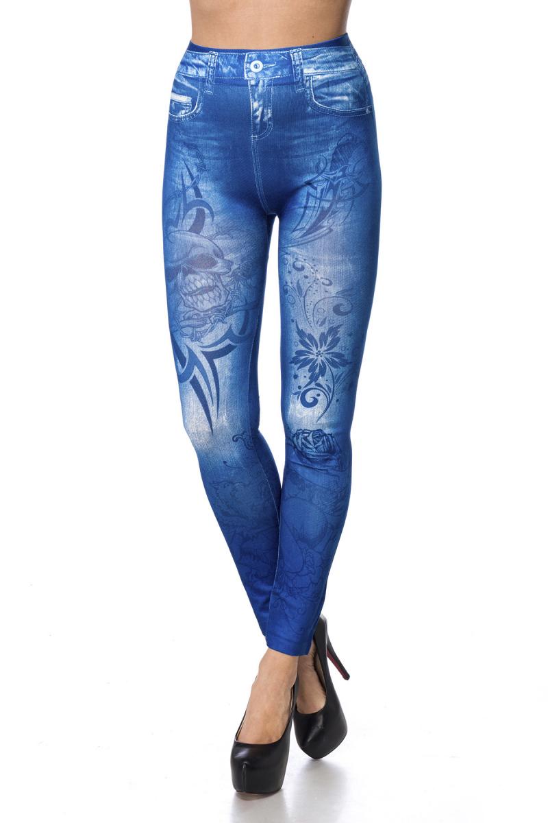 Leggings in Jeansoptik OS blau
