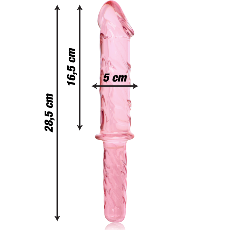 NEBULA SERIES BY IBIZA - MODELL 24 DILDO BOROSILIKATGLAS 28,5 X 5 CM ROSA
