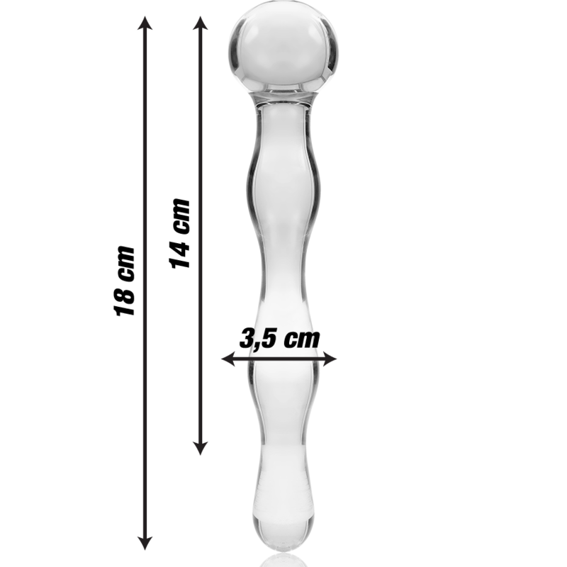 NEBULA SERIES BY IBIZA - MODELL 13 DILDO BOROSILIKATGLAS 18 X 3,5 CM KLAR