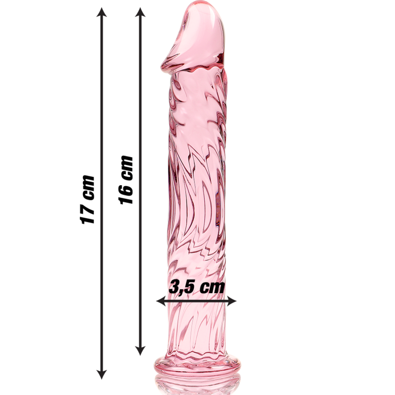 NEBULA SERIES BY IBIZA - MODELL 12 DILDO BOROSILIKATGLAS 17 X 3,5 CM ROSA