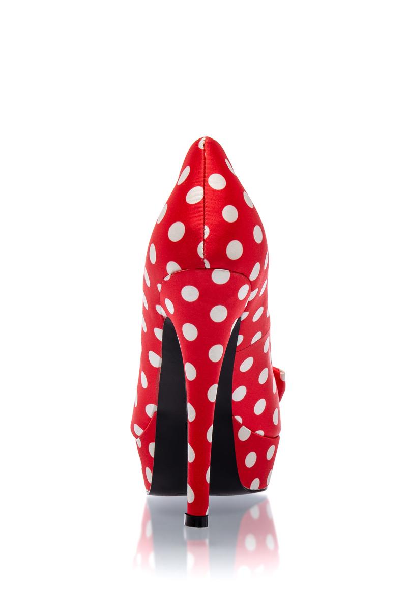 Retro Pumps rot/weiß