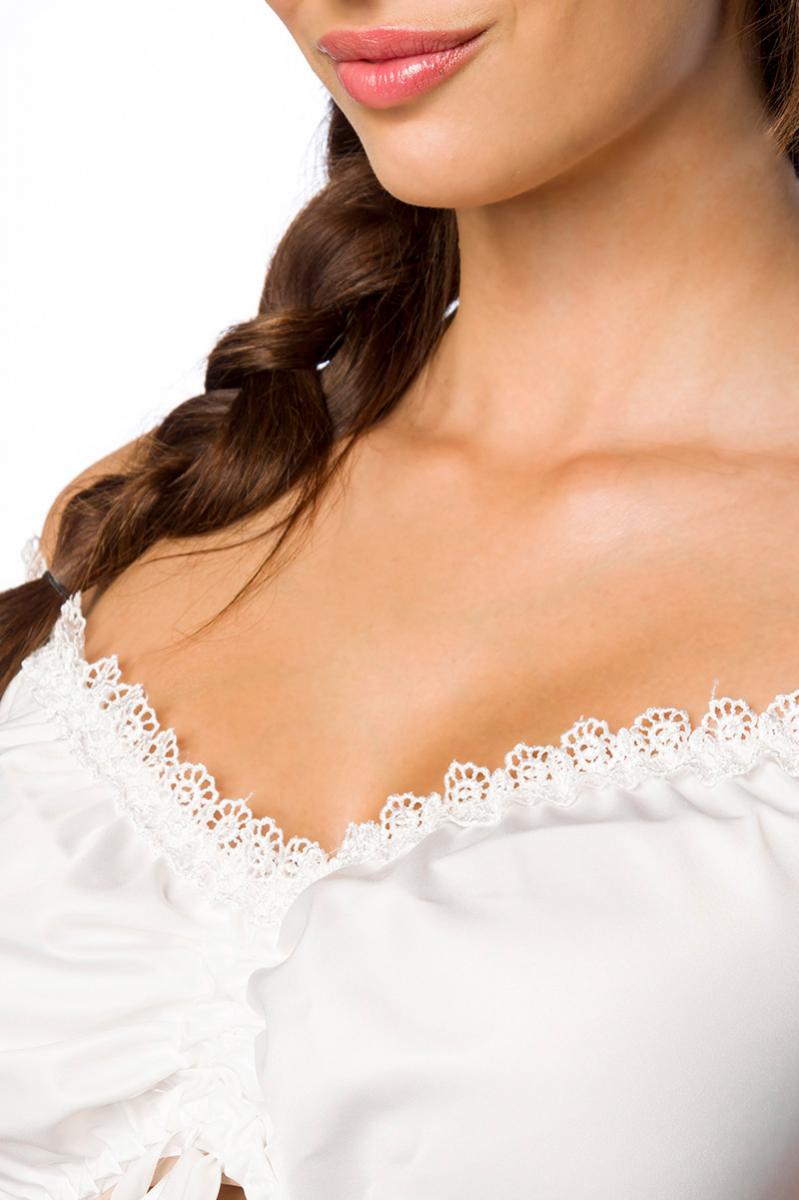 schulterfreie Dirndlbluse weiß