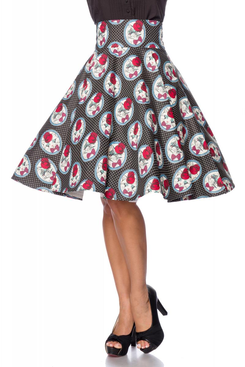 Vintage-Rock schwarz/rot