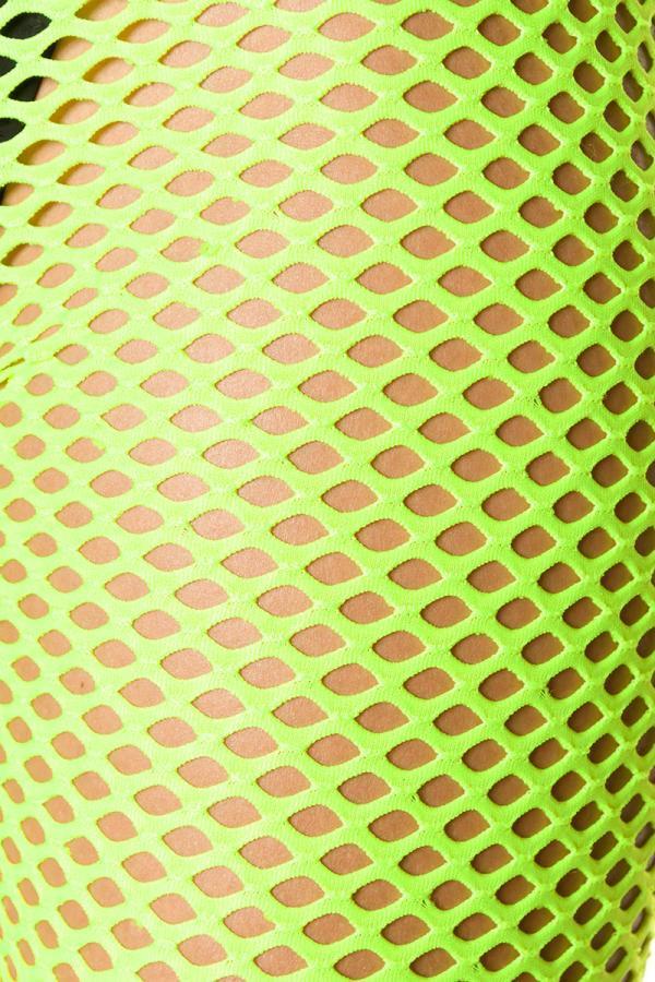 Netz-Caprihose OS neongelb