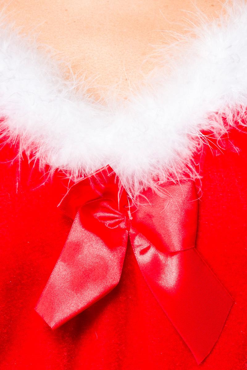 Rentier-Kostüm XS-M rot/weiß