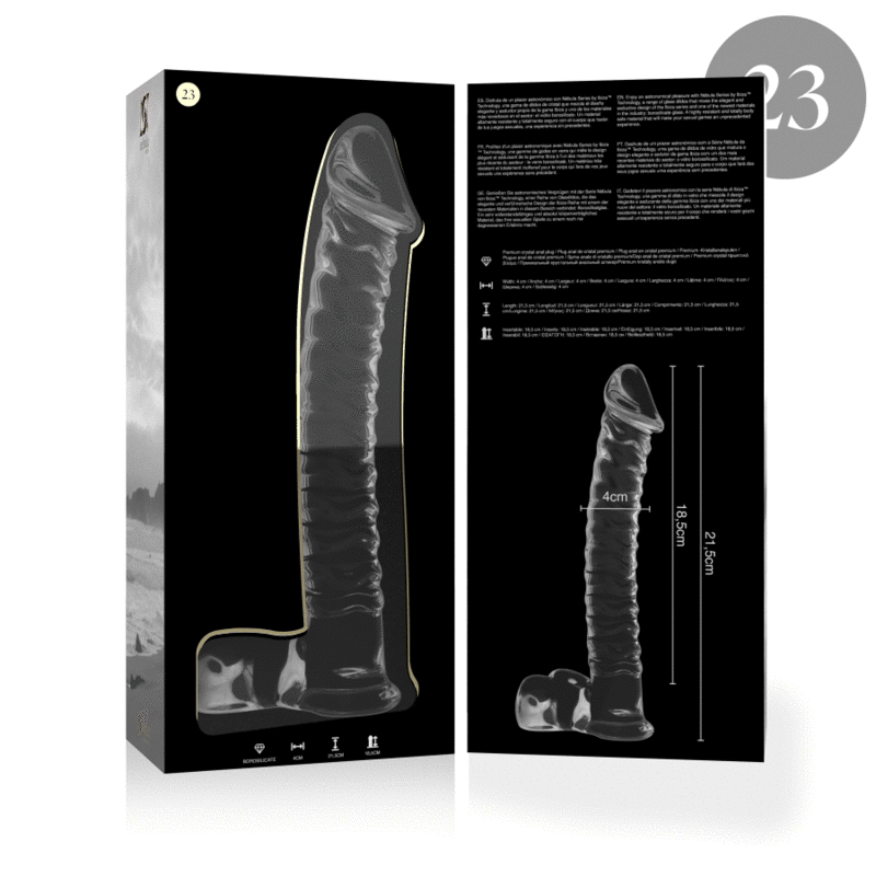 NEBULA SERIES BY IBIZA - MODELL 23 DILDO BOROSILIKATGLAS 21,5 X 4 CM KLAR