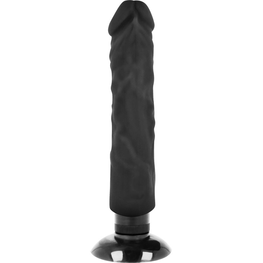 BASECOCK - REALISTISCHER VIBRATOR 2-1 SCHWARZ 20 CM