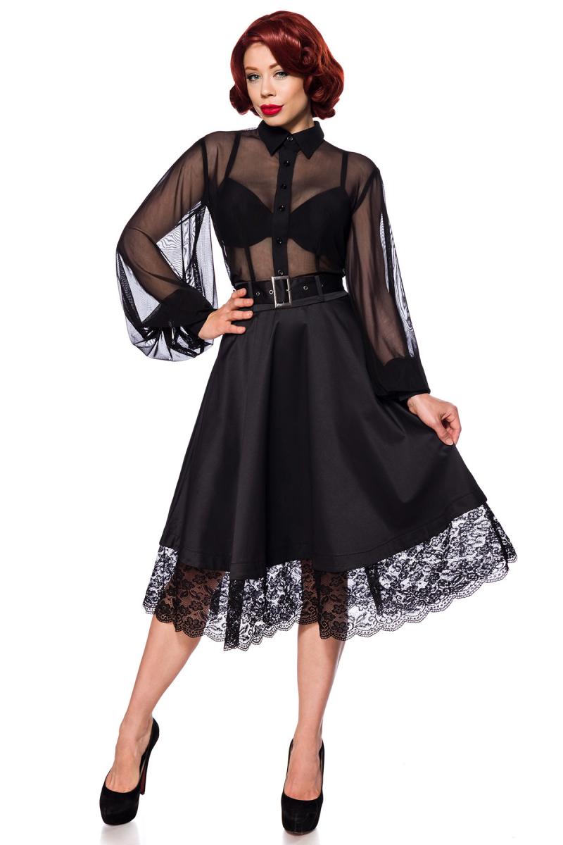 Ausgestellter Vintage Rock schwarz