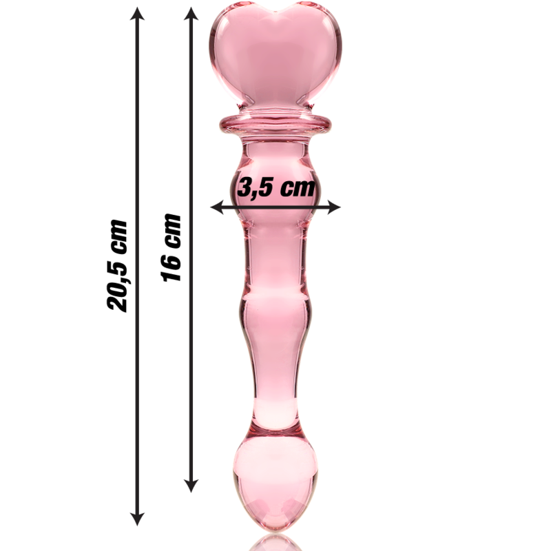NEBULA SERIES BY IBIZA - MODELL 21 DILDO BOROSILIKATGLAS 20,5 X 3,5 CM ROSA