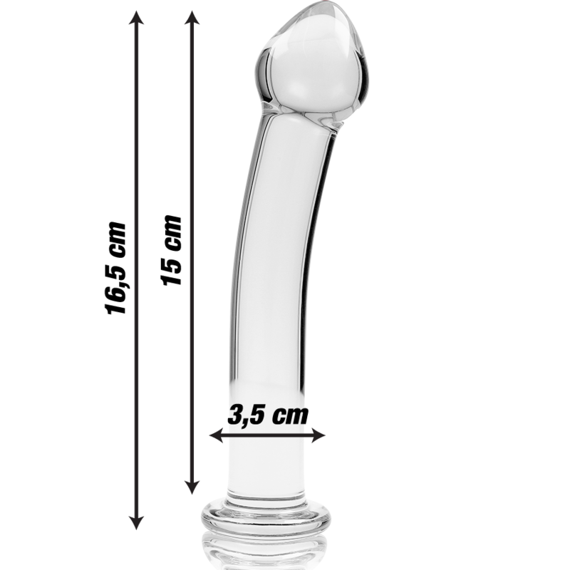 NEBULA SERIES BY IBIZA - MODELL 11 DILDO BOROSILIKATGLAS 16 X 3 CM KLAR