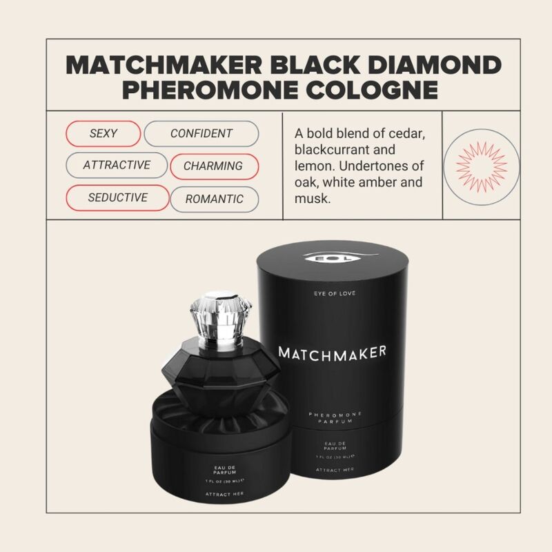 EYE OF LOVE - MATCHMAKER BLACK DIAMOND PHEROMON-PARFÜM ZIEHT IHN AN, 30 ML