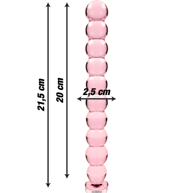 NEBULA SERIES BY IBIZA - MODELL 22 DILDO BOROSILIKATGLAS 21,5 X 2,5 CM ROSA