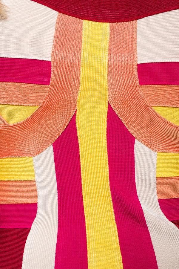 Echts Bandage-Shape-Kleid M bunt