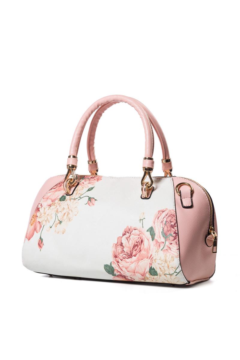 Retro Handtasche OS rosa/weiß