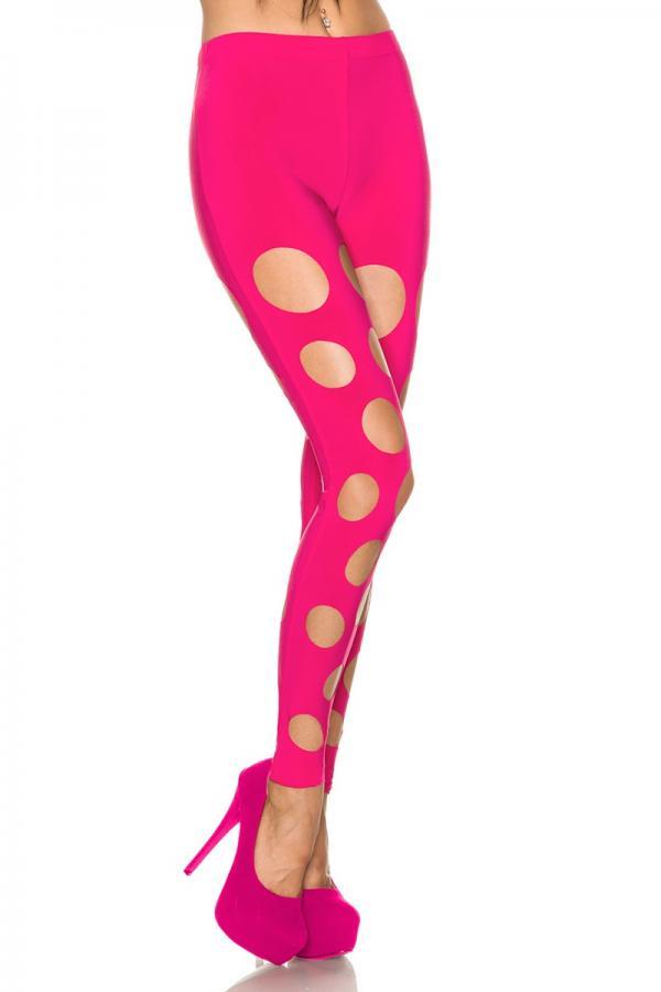 Leggings M neonpink