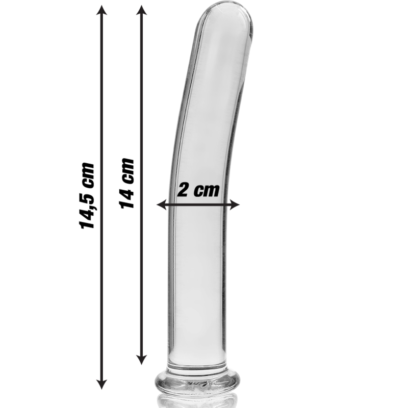 NEBULA SERIES BY IBIZA - MODELL 8 DILDO BOROSILIKATGLAS 14,5 X 2 CM KLAR