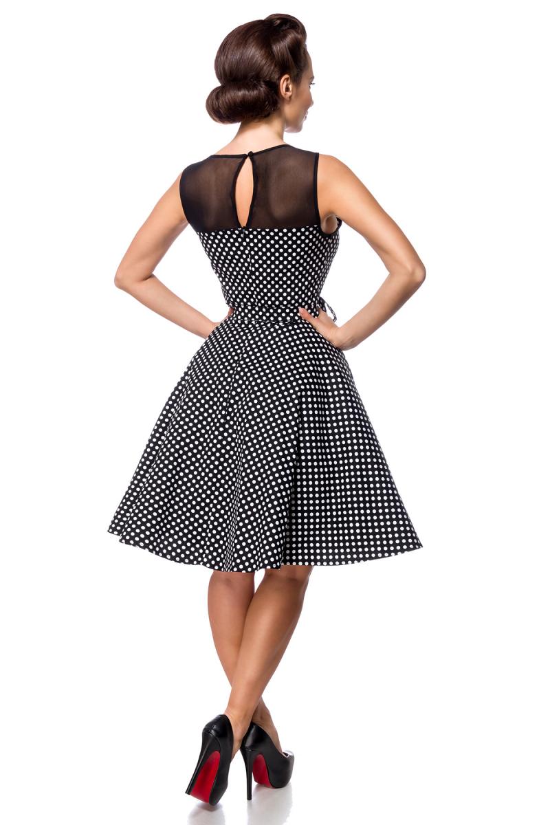 Kleid mit Dots schwarz/weiß