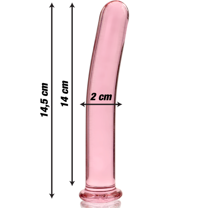NEBULA SERIES BY IBIZA - MODELL 8 DILDO BOROSILIKATGLAS 14,5 X 2 CM ROSA