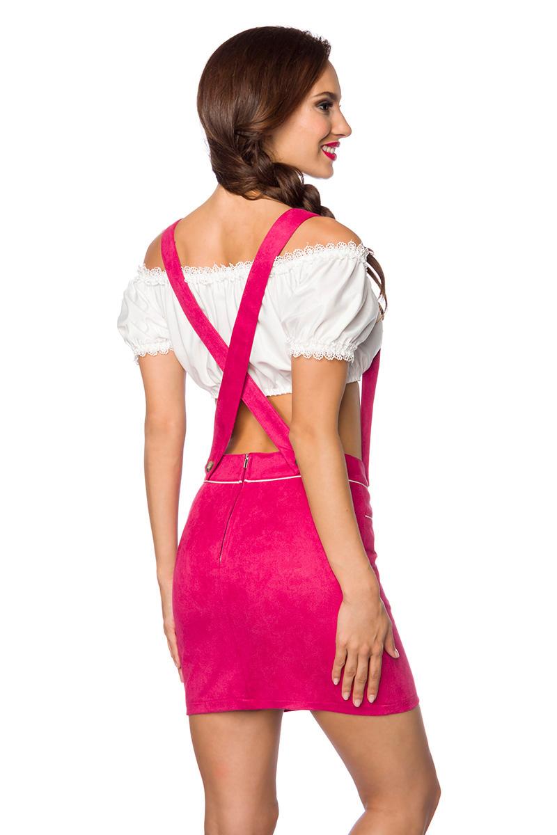 Trachtenmini mit Stickereien pink