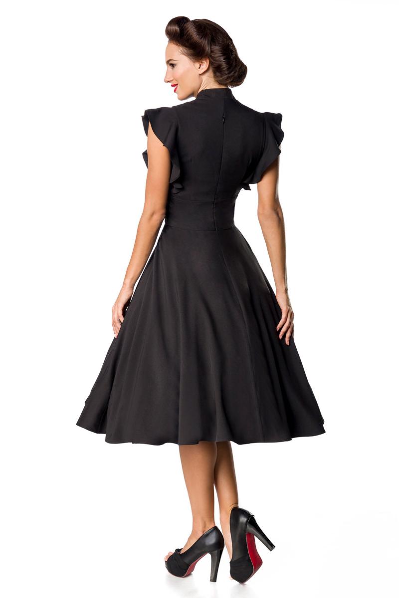 Belsira Premium Vintage-Kleid schwarz