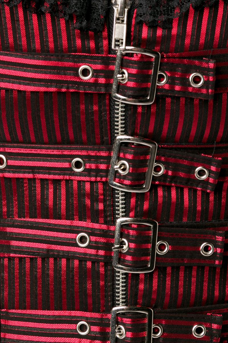 Corsage S schwarz/rot