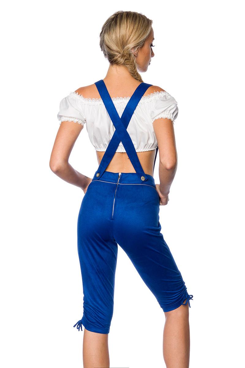 Trachtenhose mit Stickereien blau