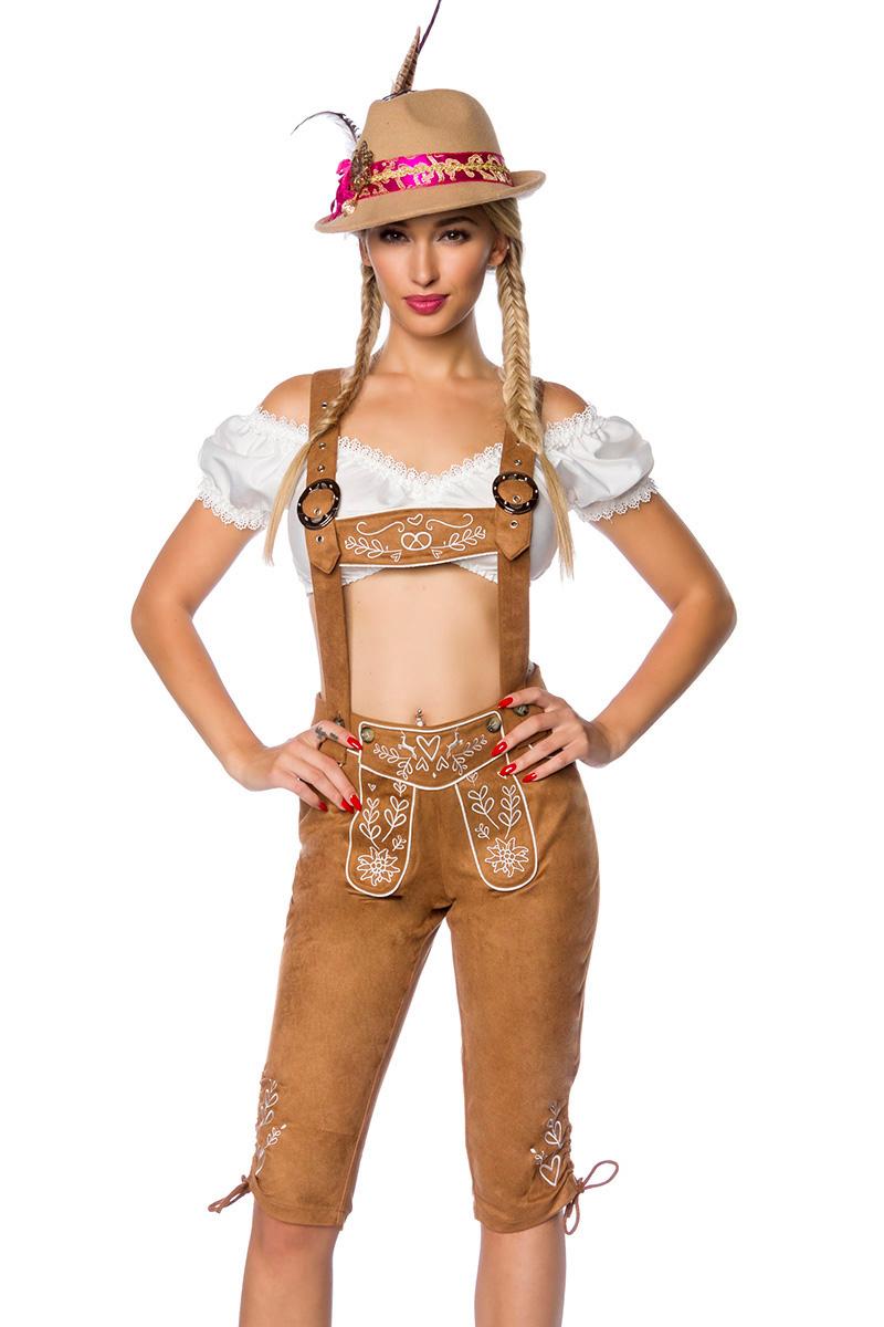 Trachtenhose mit Stickereien braun