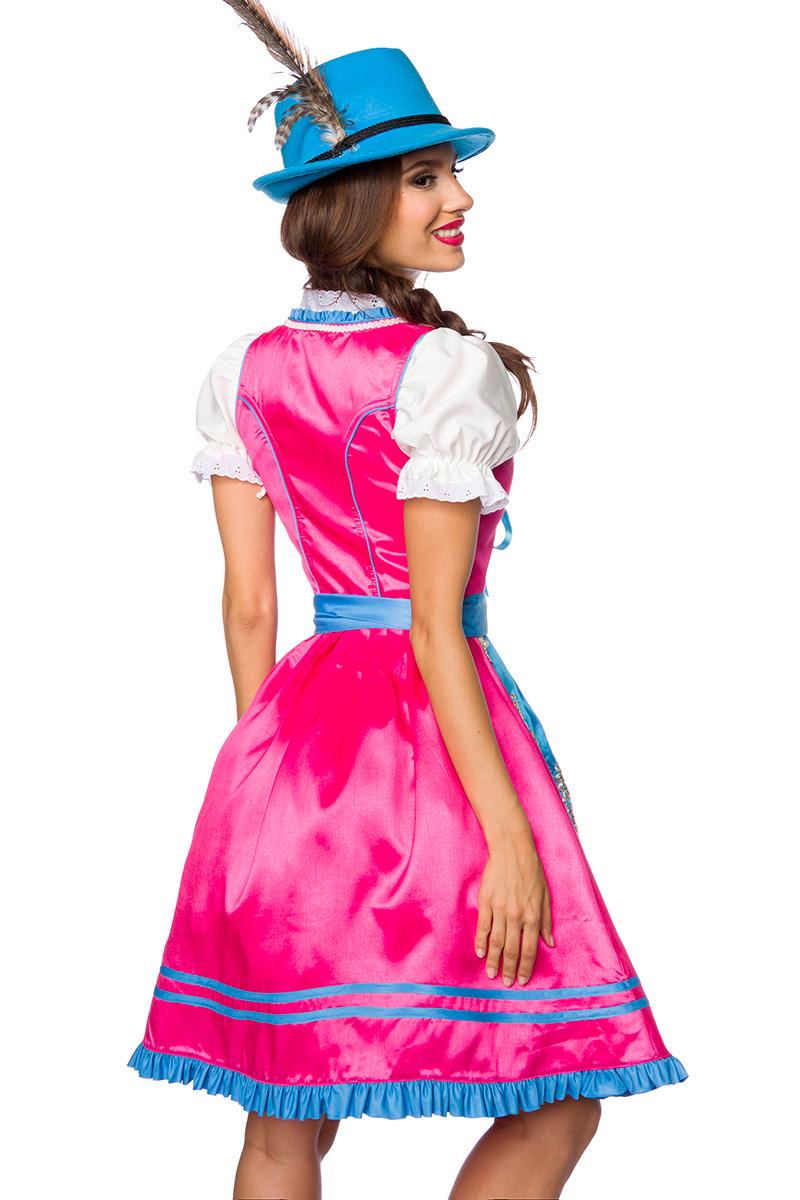 Premium Dirndl blau/pink