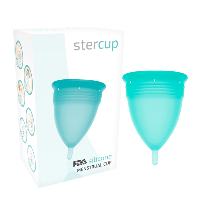 STERCUP - FDA SILIKON-MENSTRUALCUP GRÖSSE S AQUAMARIN