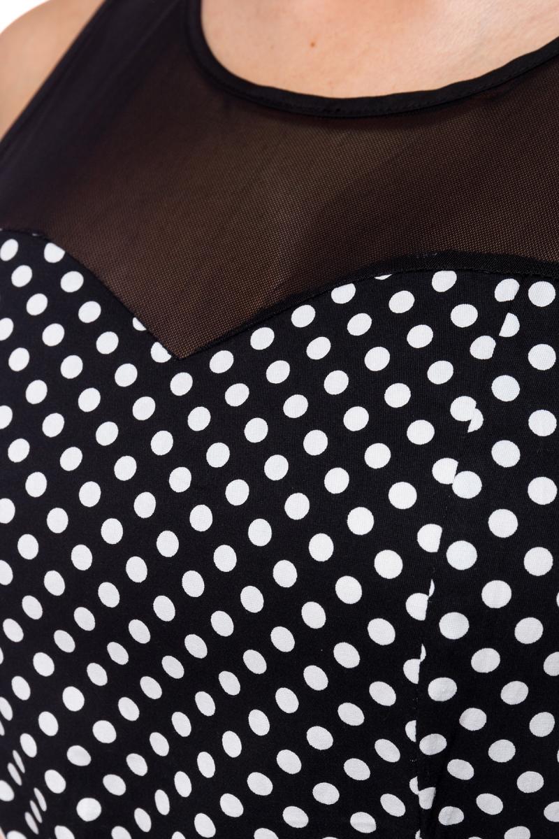 Kleid mit Dots schwarz/weiß