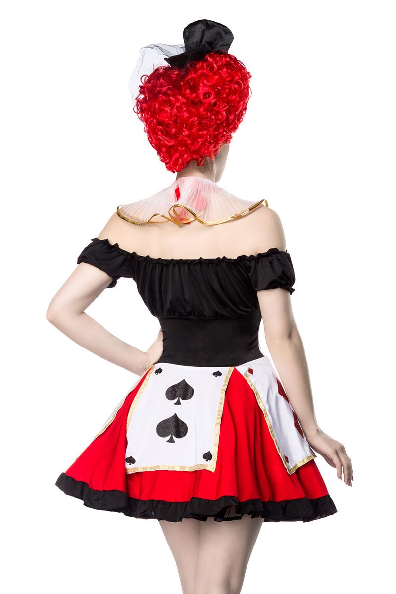 Red Queen Kostüm XS-S schwarz/rot/weiß