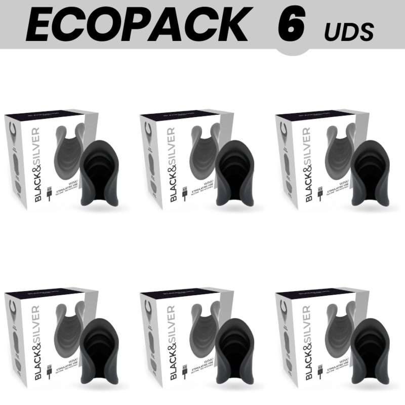 ECOPACK 6 EINHEITEN - BLACK&SILVER WINKI MASTURBATOR