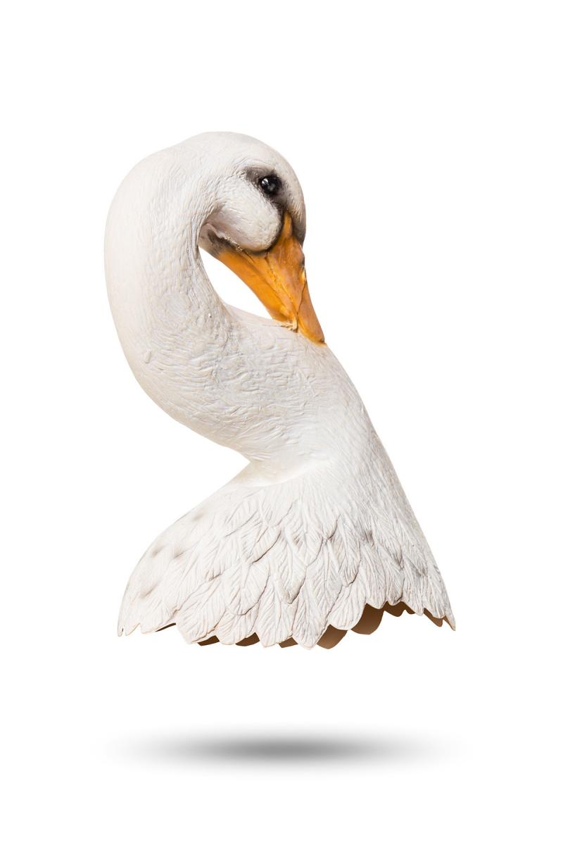 Schwanenhut OS weiß/gelb