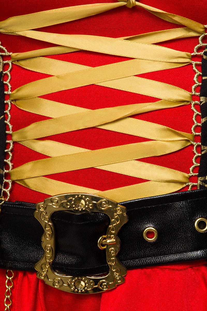 Edles Piraten Kostüm rot/schwarz