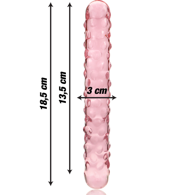 NEBULA SERIES BY IBIZA - MODELL 15 DILDO BOROSILIKATGLAS 18,5 X 3 CM ROSA