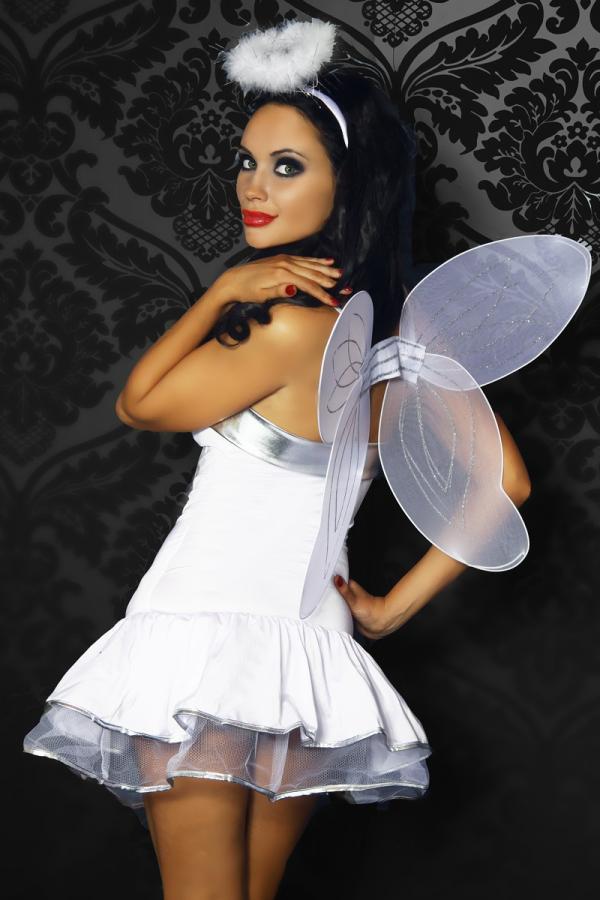 Engelskostüm L-XL weiß/silber