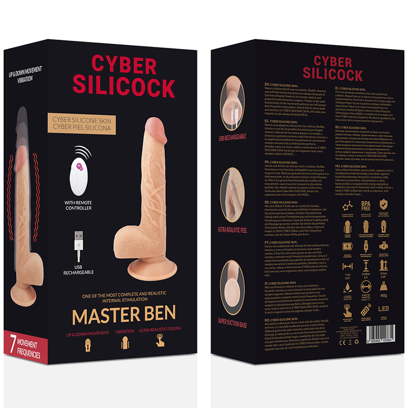 CYBER SILICOCK - FERNBEDIENUNG REALISTISCHER MASTER BEN